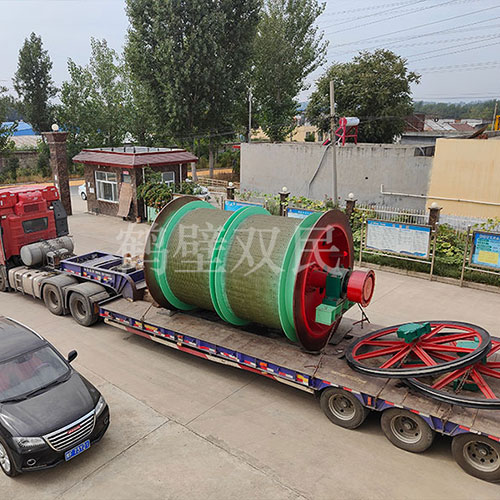 雙筒2.5米單繩纏繞式礦井提升機發貨！